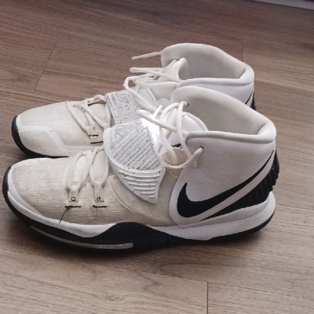 Nike Cream and Black High-Top Sneakers
